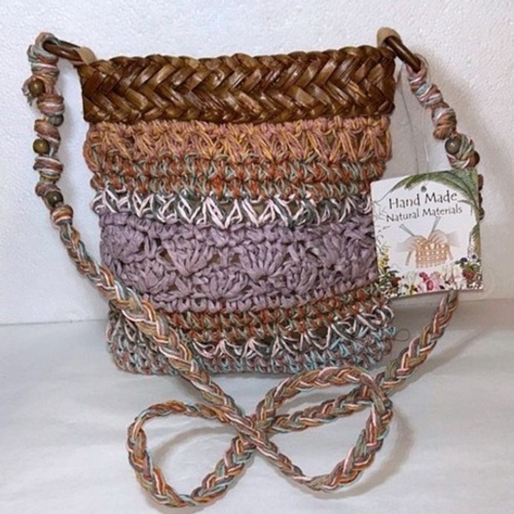 Cappelli Multicolor Handmade Woven Crossbody Bag